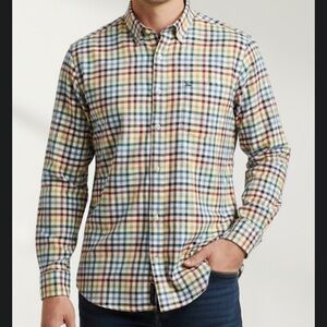 IZOD button front colorful check shirt size XL Men's  Plaid Shirt
